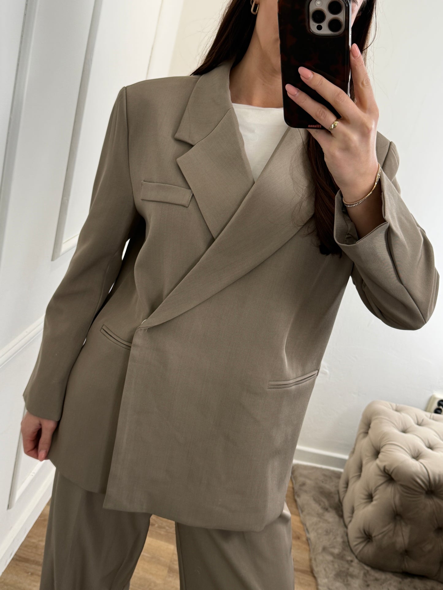 Senna oversized blazer - taupe