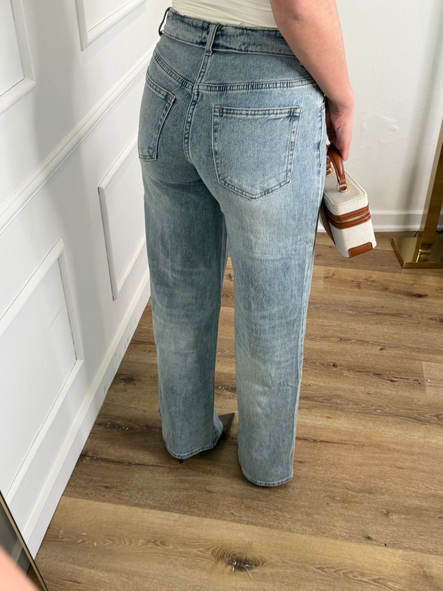 Kyra omgeslagen taille jeans