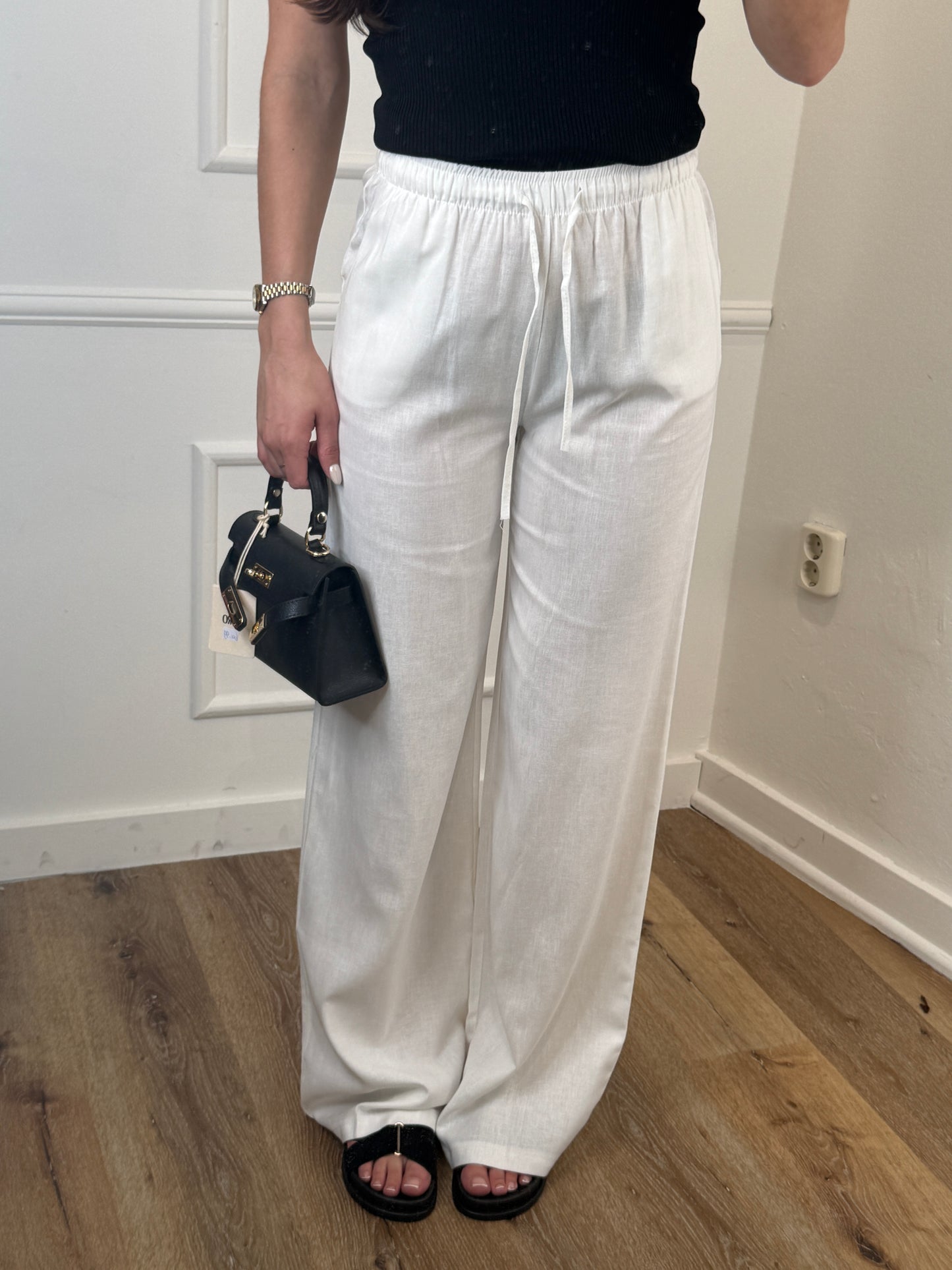 Linen mandy pantalon wit