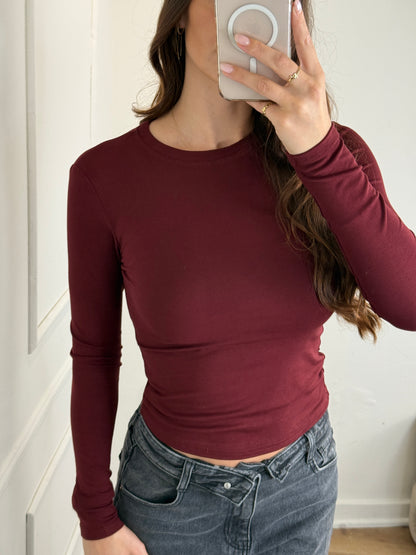 Hazel top bordeaux
