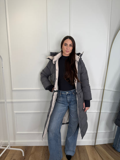 2-in-1 puffer jas - grijs