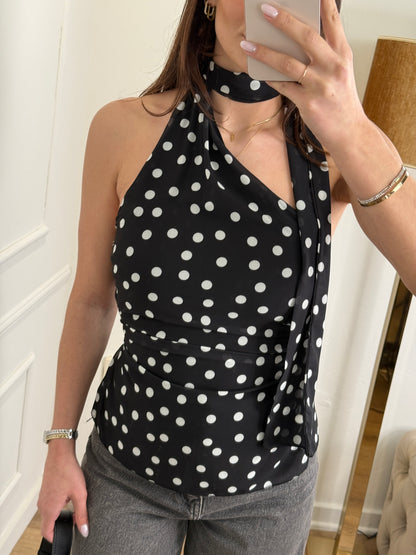 Fee dots top zwart