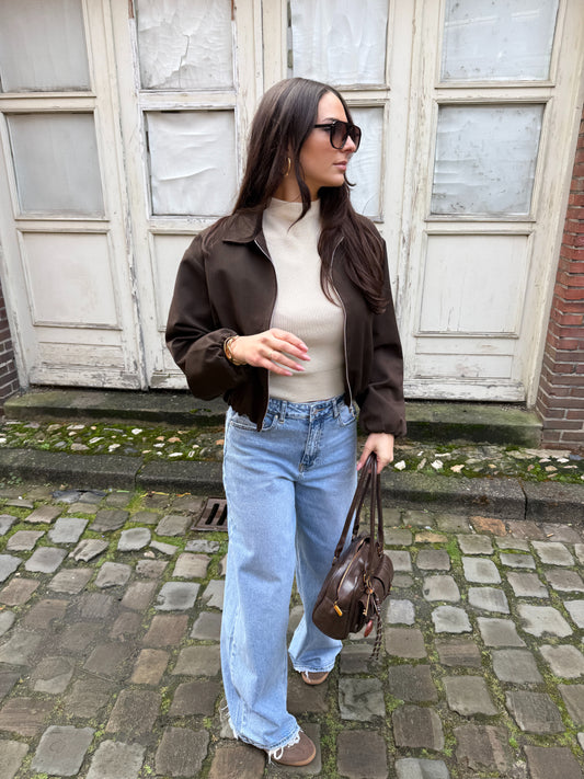 Zoey bomber jacker - bruin