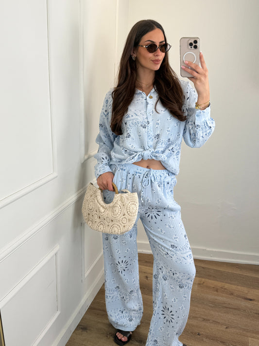 Beachy set blauw