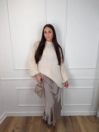 Knit Trui Long Creme