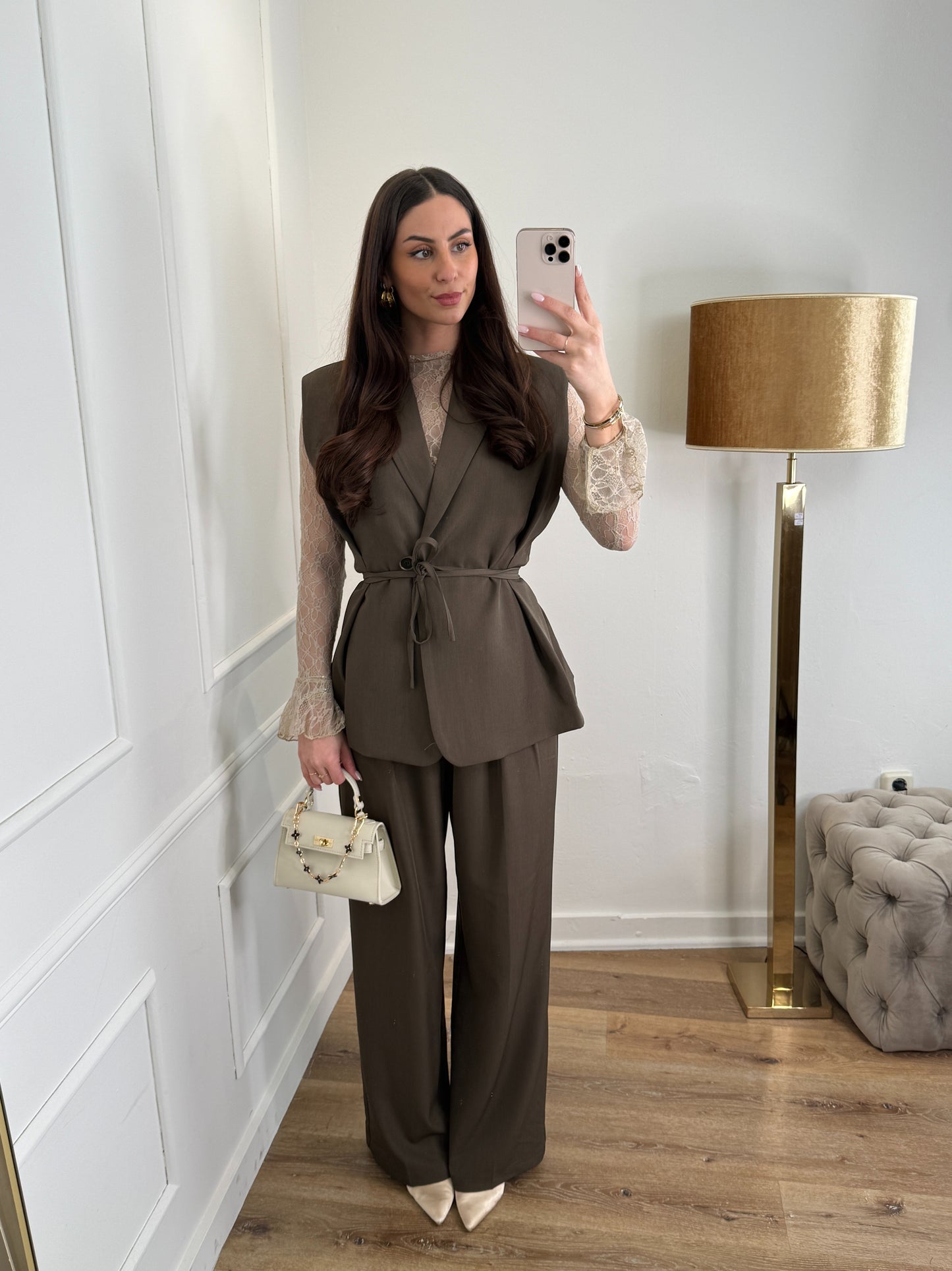 Senna pantalon - bruin