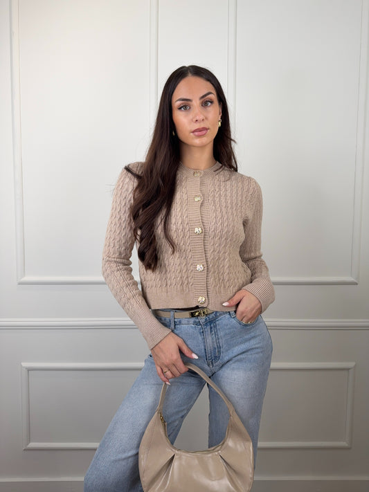 Mia vest taupe