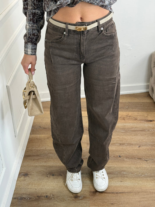Nina Jeans Extra Long Bruin