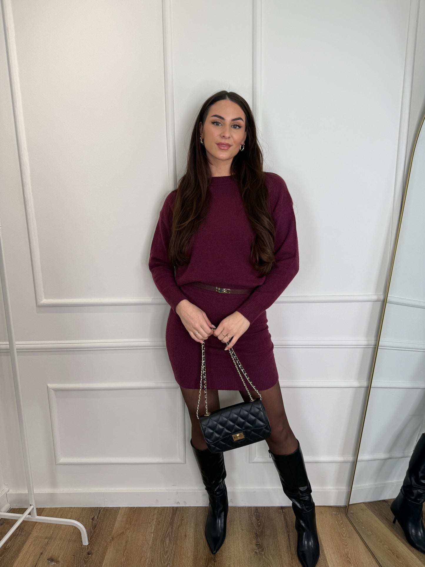 Lotte knit trui bordeaux