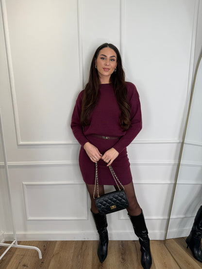 Lotte knit trui bordeaux