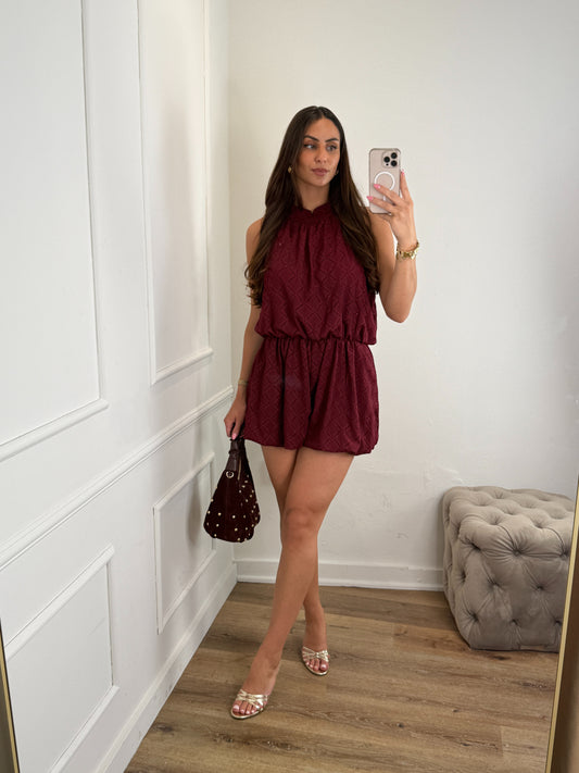 Merel Playsuit Burgundy