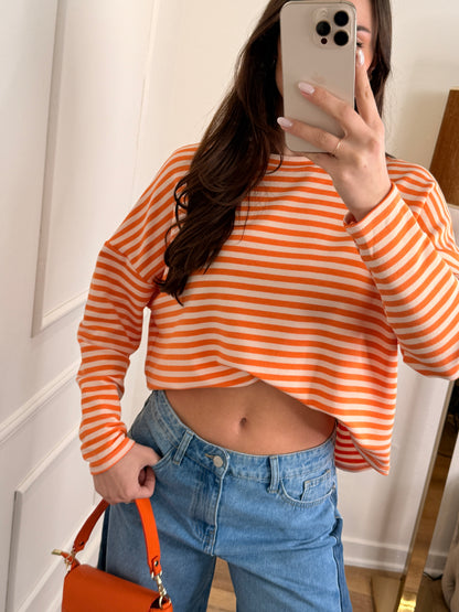 Micky long sleeve oranje