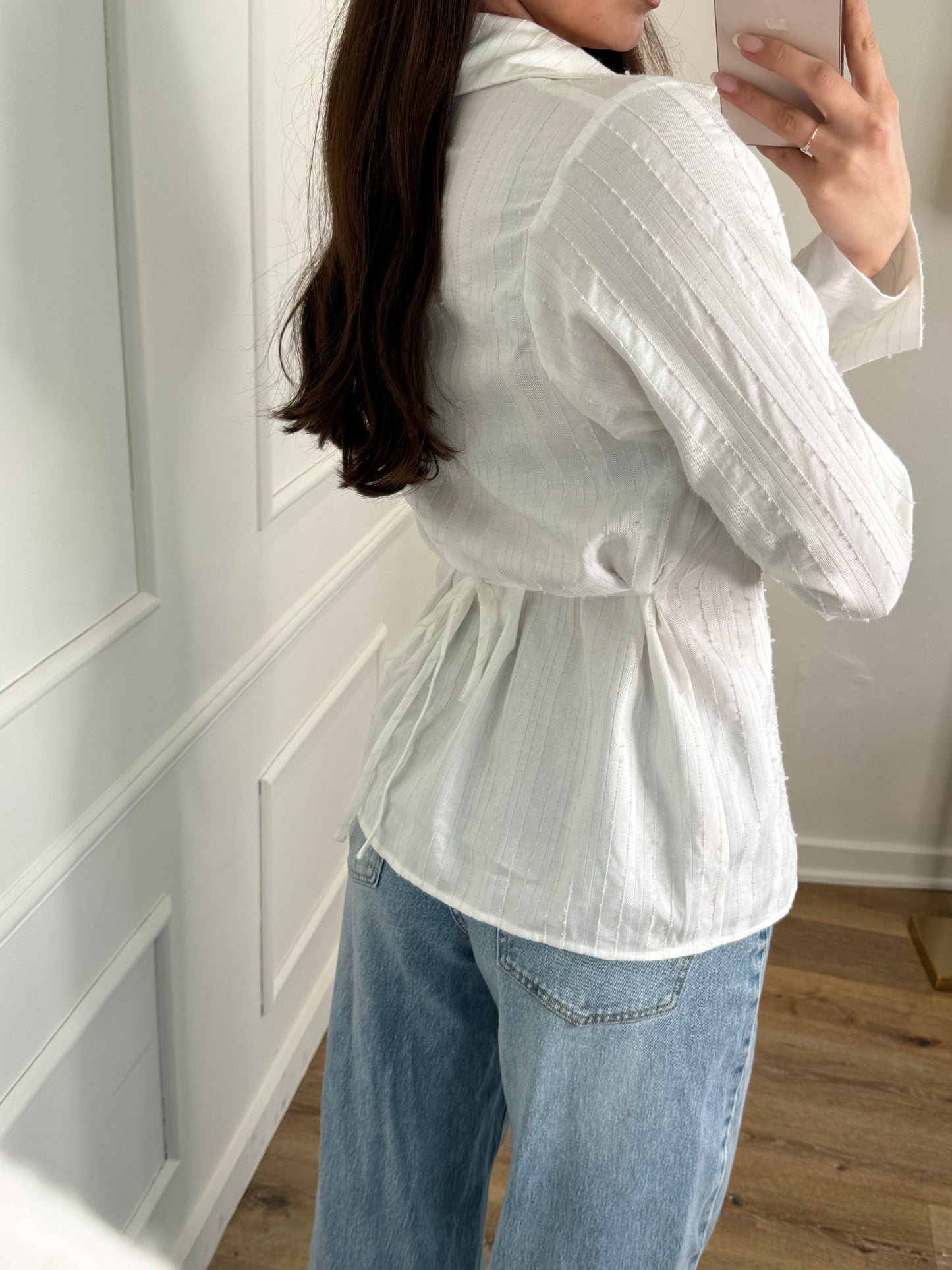 Waist Blouse structured - wit
