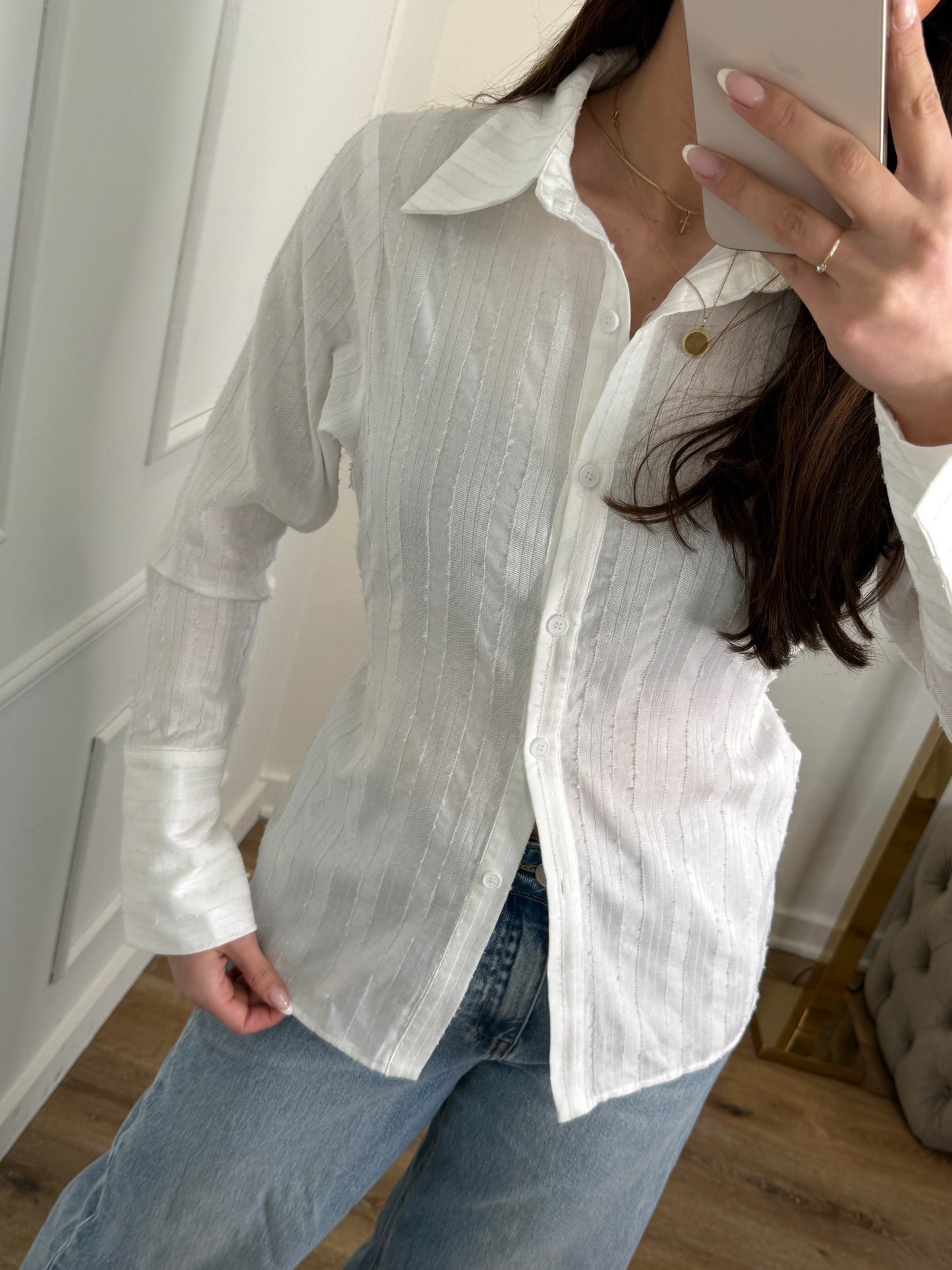 Waist Blouse structured - wit