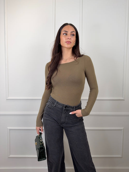 Fiene top army green