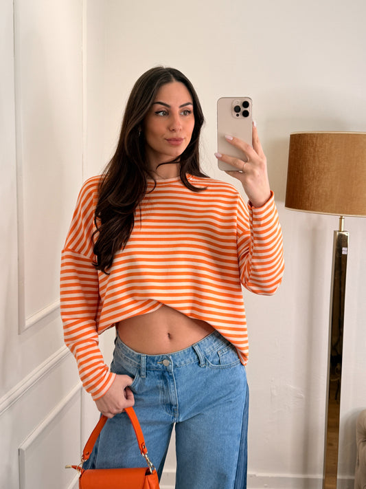 Micky long sleeve oranje