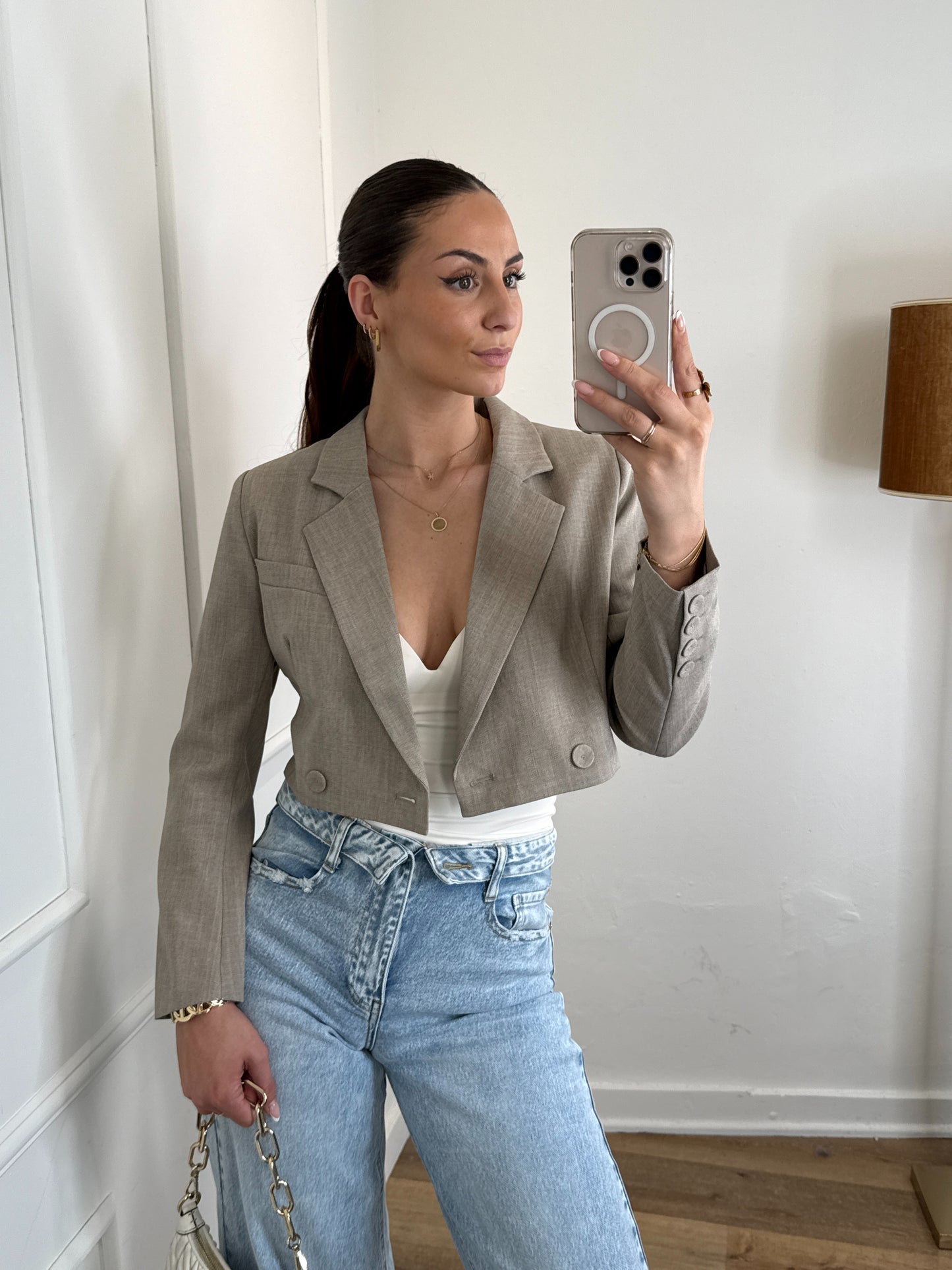 Mimi Korte Blazer Taupe