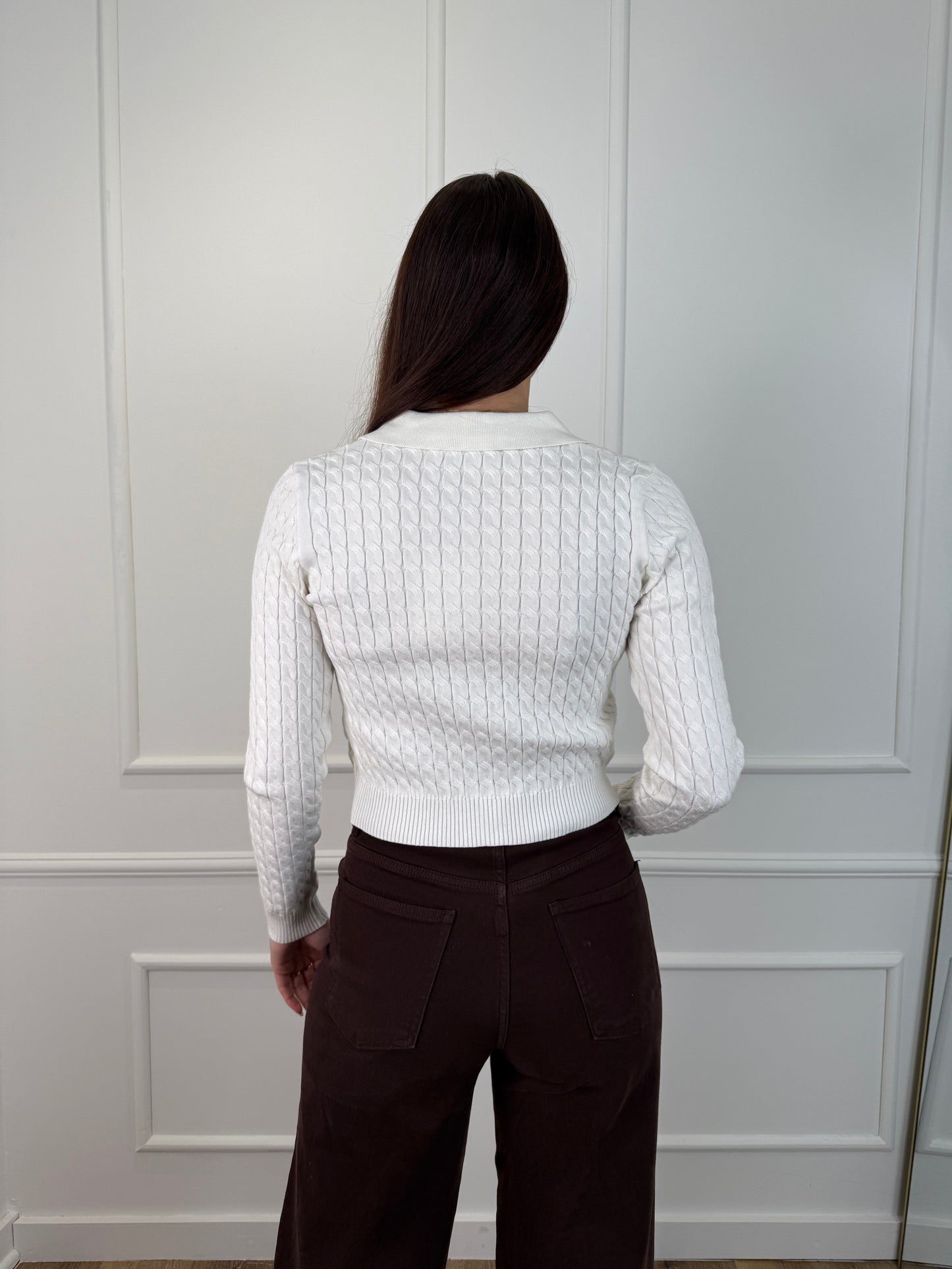 Gina vest met knopen wit