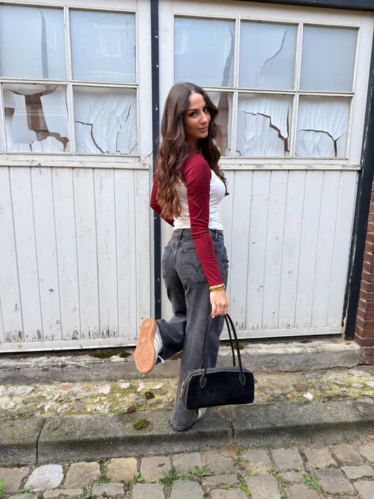 Loulou Shirt Wit-Rood