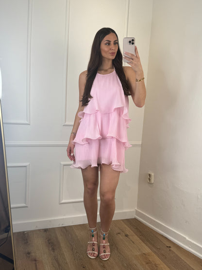 Rosalie Ruffle Dress Roze