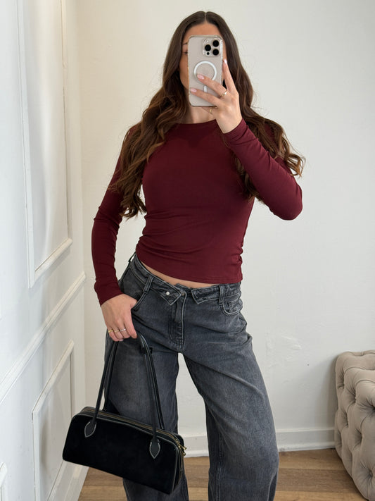 Hazel top bordeaux
