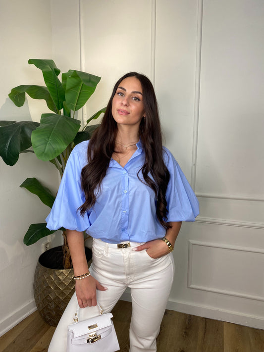 Ambika Pofmouw Blouse Blauw