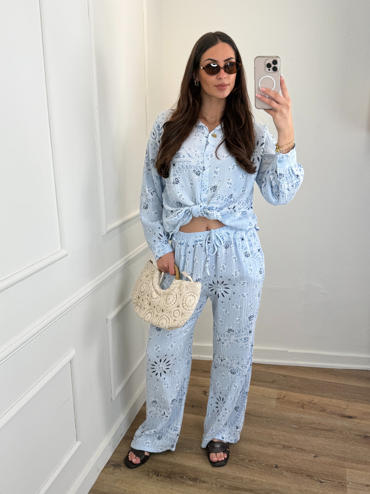 Beachy set blauw