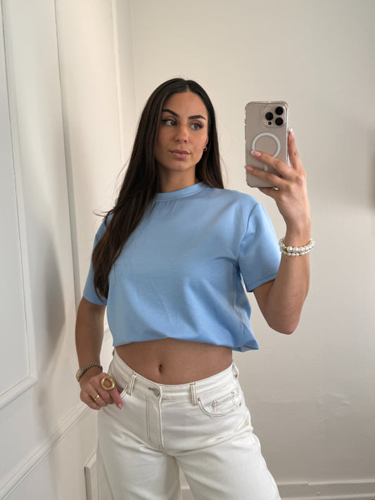 Lilly t-shirt lace blauw