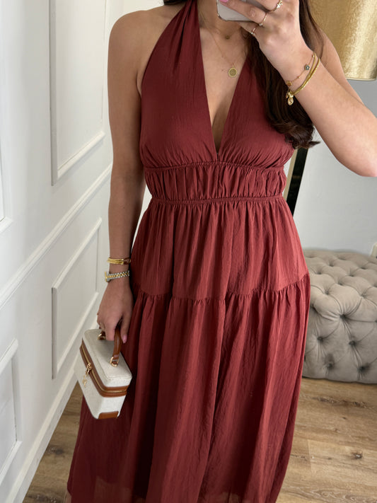 Evy jurk terra cotta