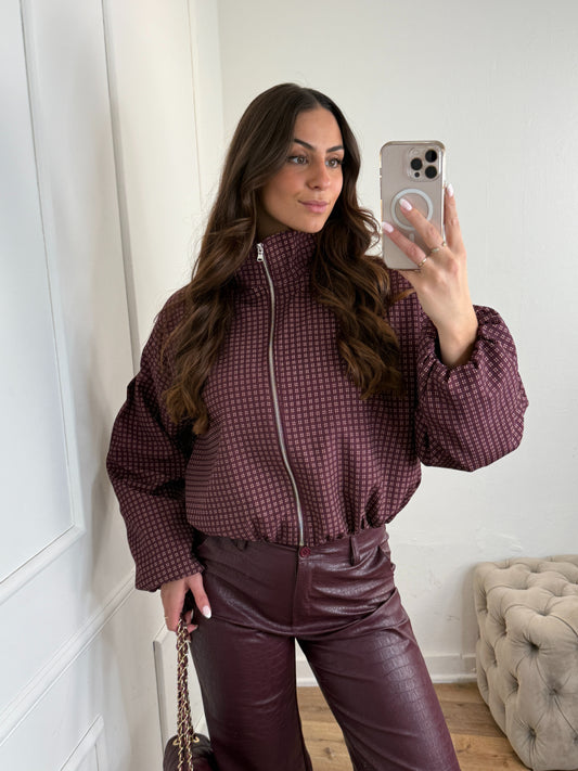 Faye Ruiten Jas Bordeaux