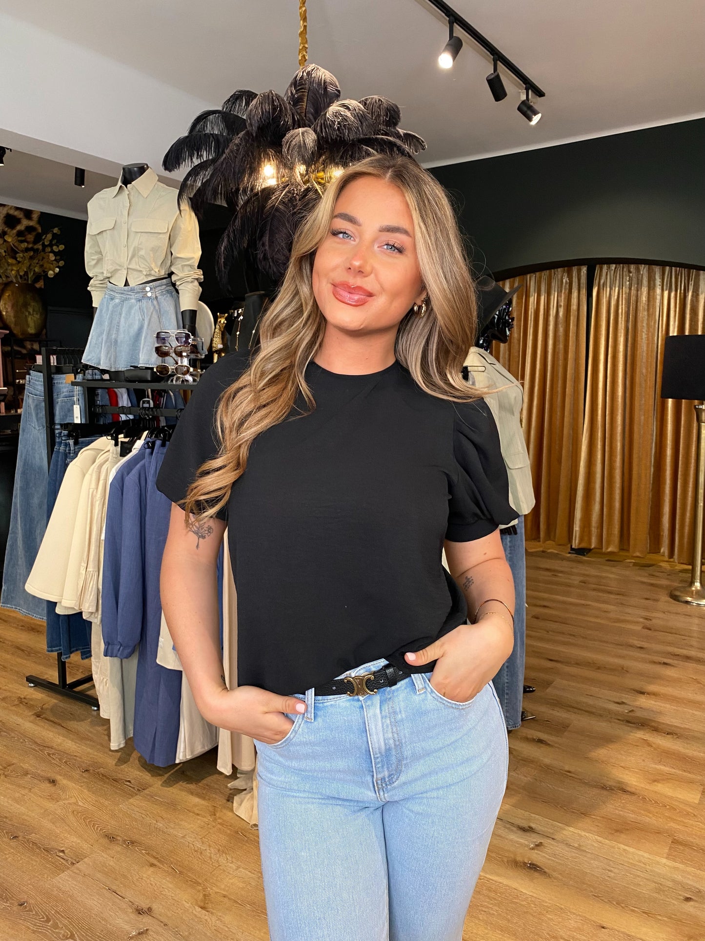 Ambika Shirt Strik Zwart
