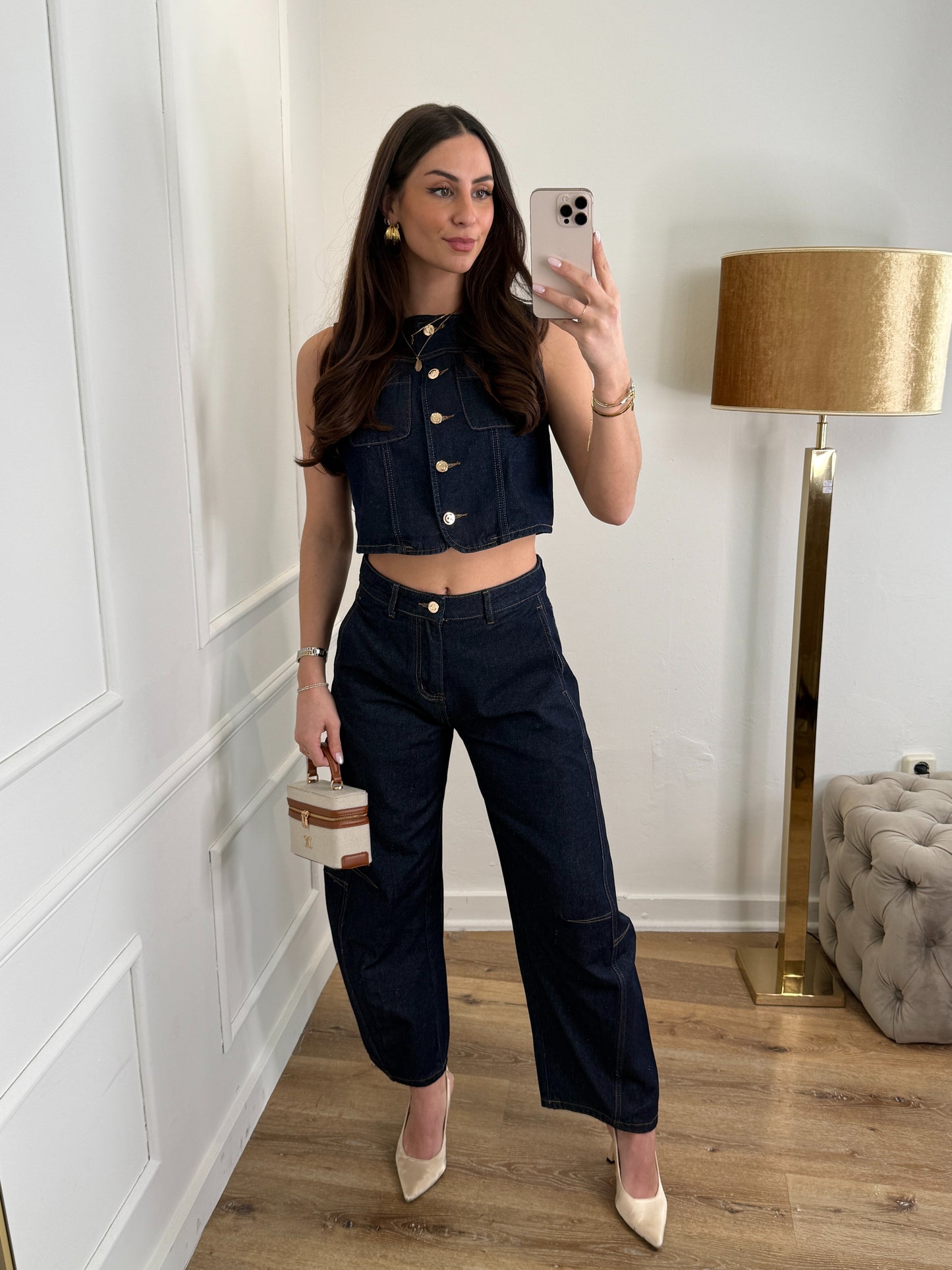 Amy dark denim gilet