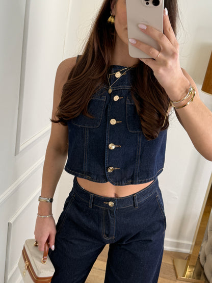 Amy dark denim gilet