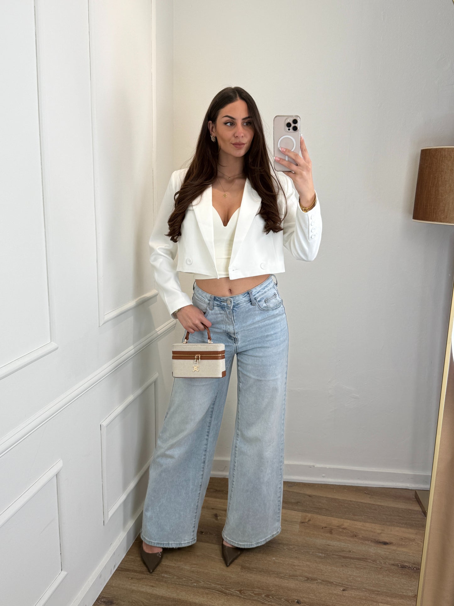 Mimi Korte Blazer wit