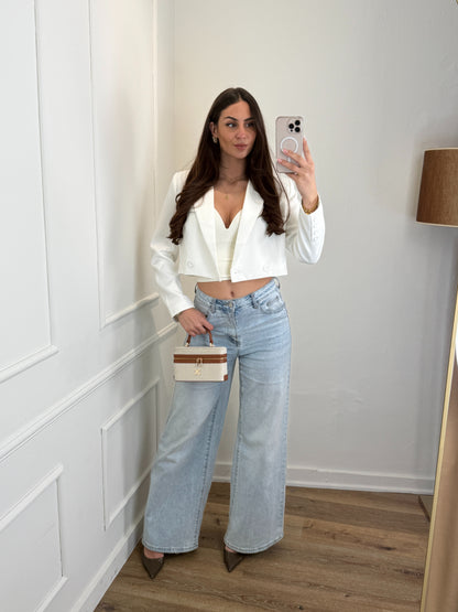 Mimi Korte Blazer wit