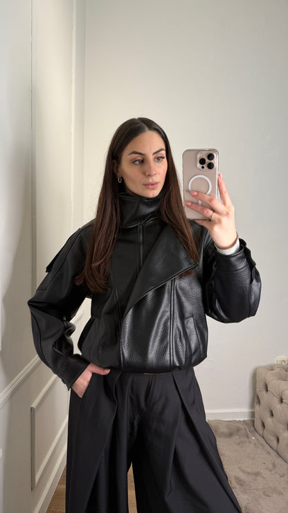 PU leren jas - zwart