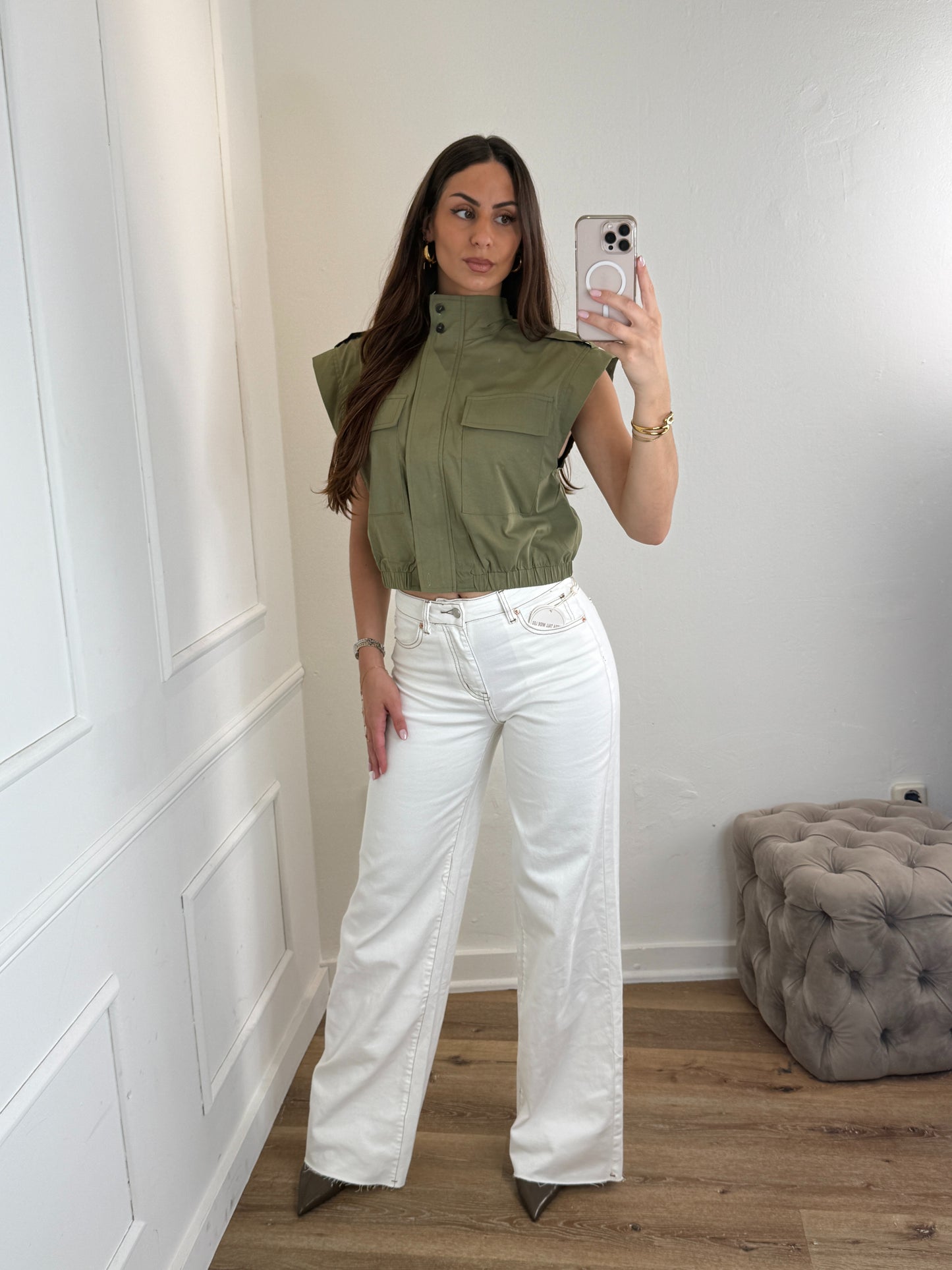 Everly Jeans Wit