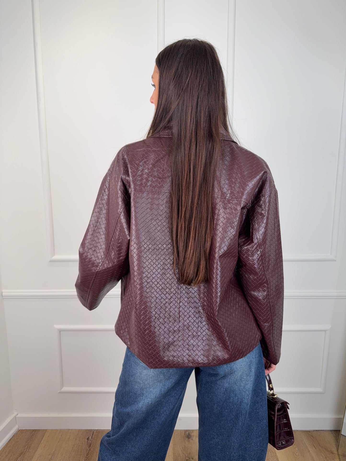 Evelyn Leather Jacket Bordeaux