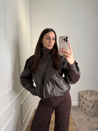 PU leren jas - bruin