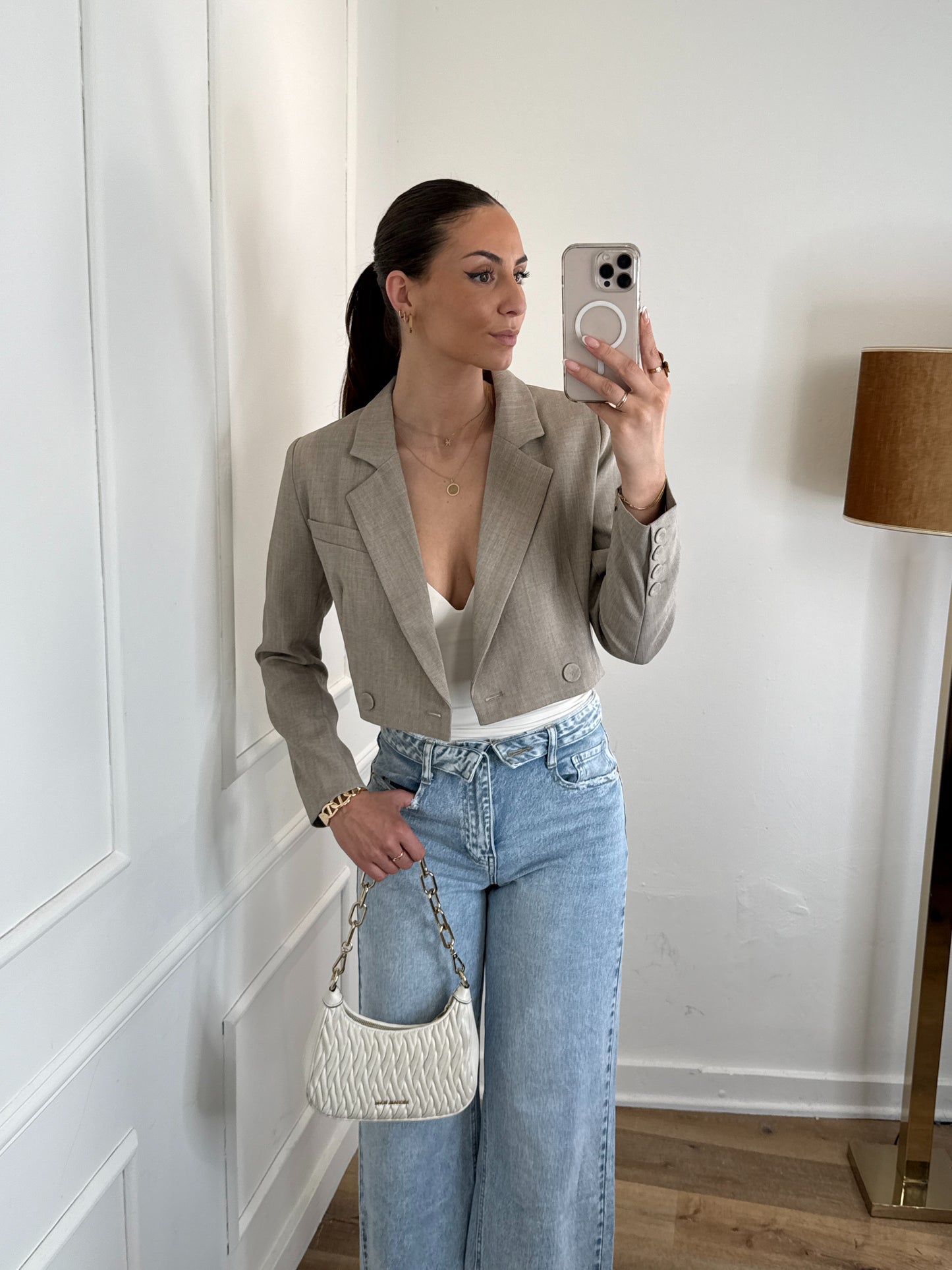 Mimi Korte Blazer Taupe