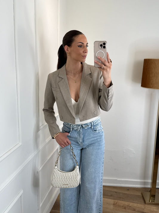 Mimi Korte Blazer Taupe
