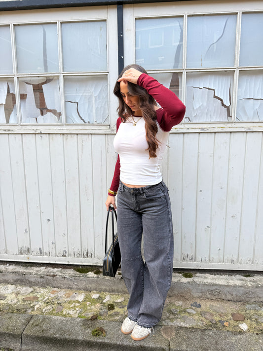 Lou Barrel Jeans Grey