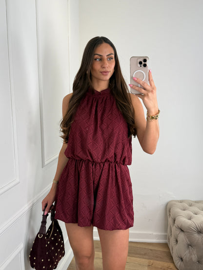 Merel Playsuit Burgundy