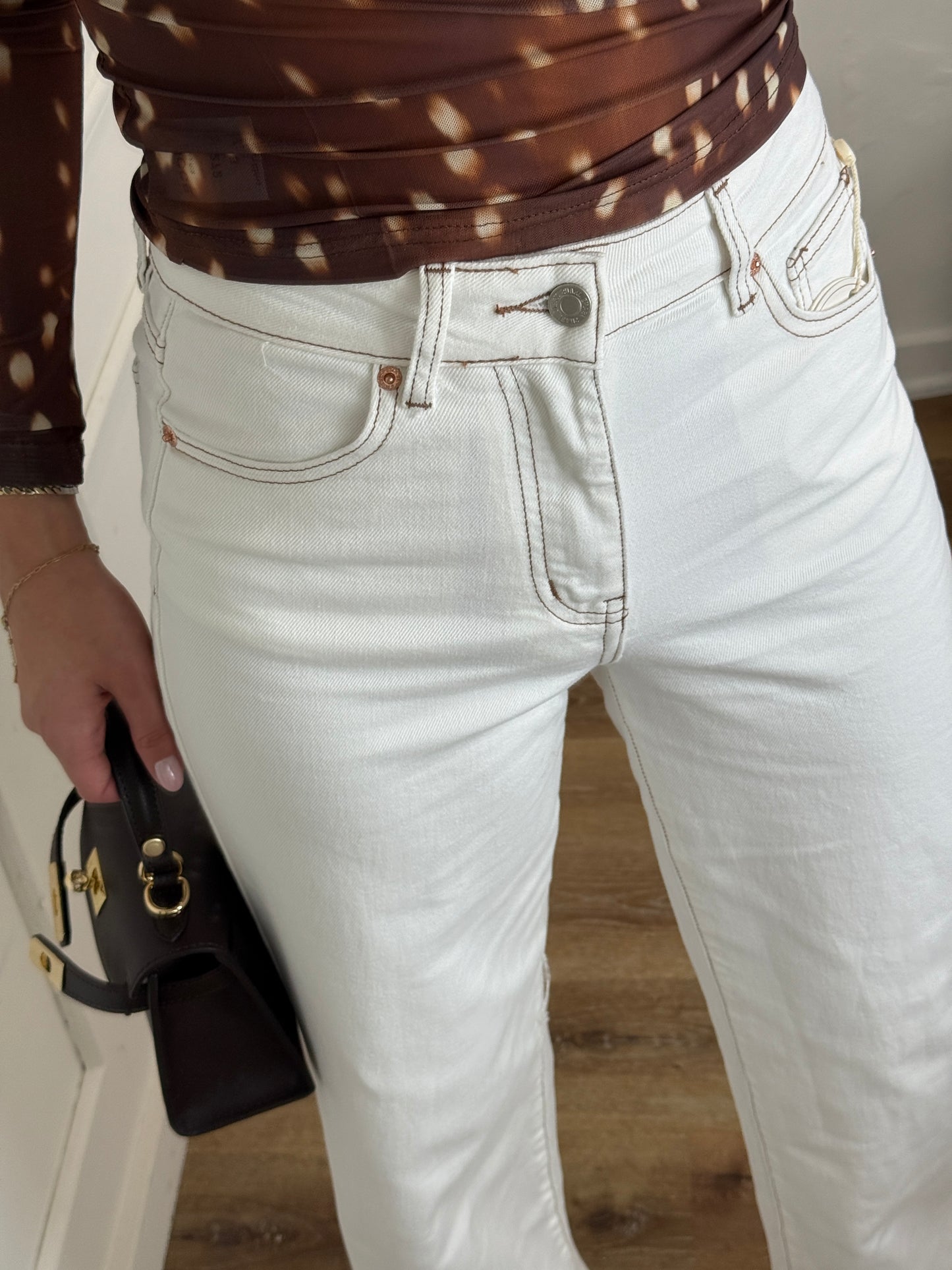 Everly Jeans Wit