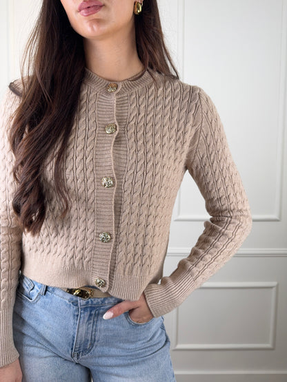 Mia vest taupe