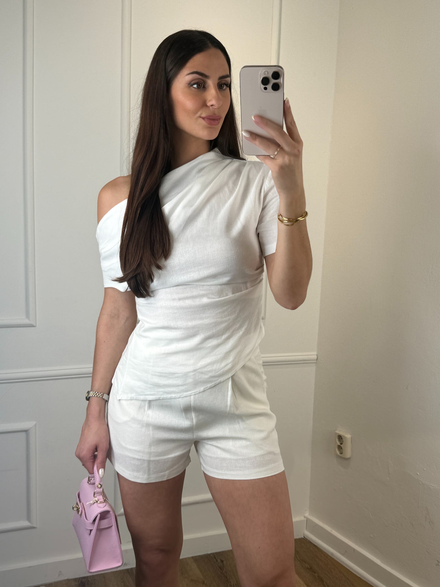 Linen mandy top wit