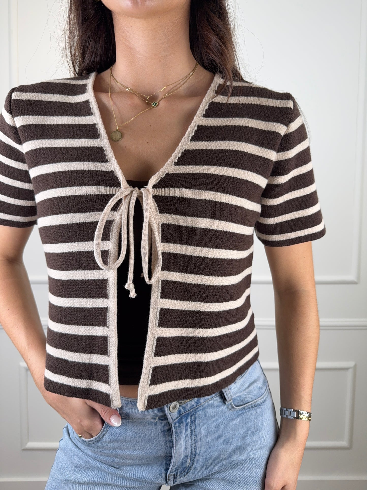 Isabella vest stripe
