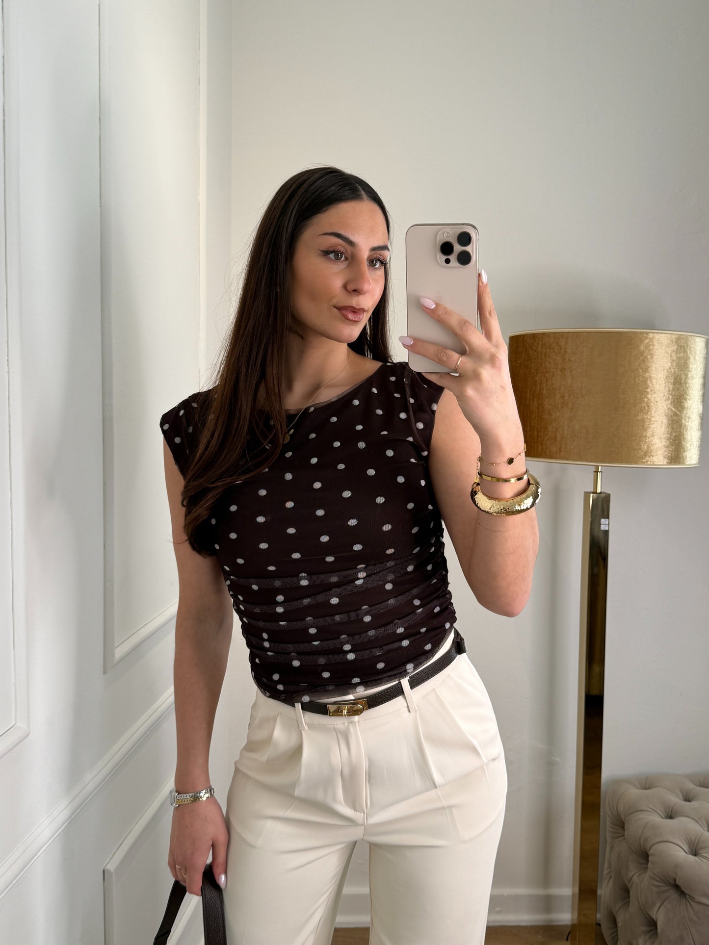 Julia top dots bruin