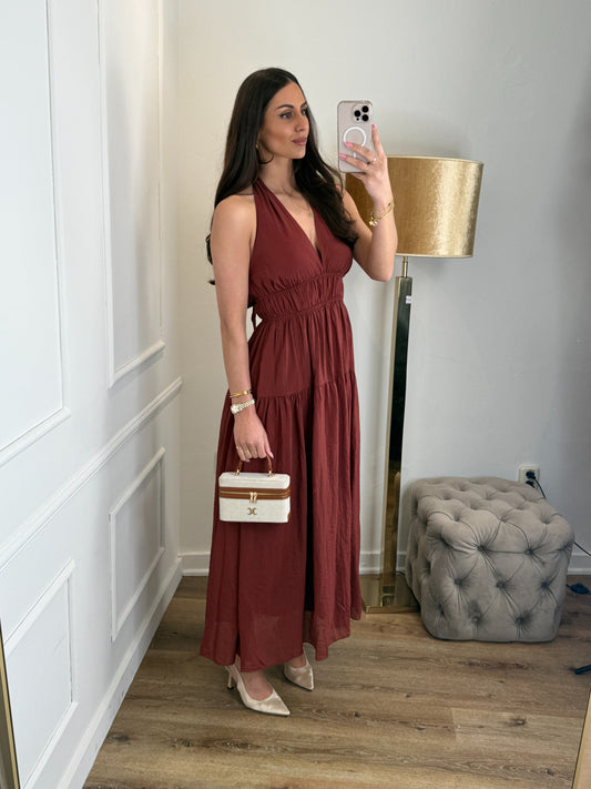 Evy jurk terra cotta