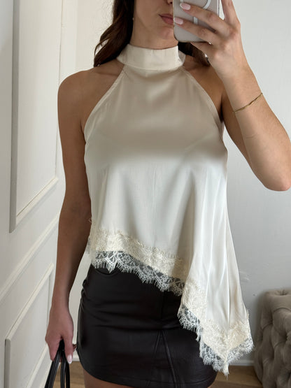 Sloane halter top beige